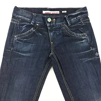 Miss Sixty Karen Jeans Size 29 MEASURES 31x31 Dark Blue Whiskered • $21.95