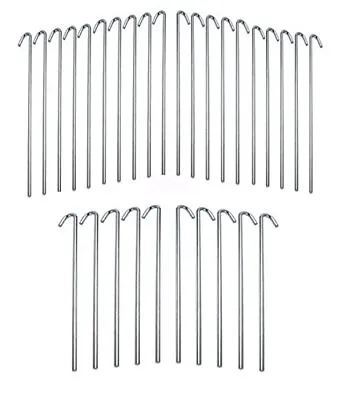 30 Piece Metal Galvanized Steel Tent Pegs Garden Stakes Fence Tarp Camping Grass • $14.24