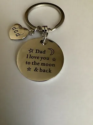 Dad Father’s Day Love You To The Moon And Back Keyring Keychain Keyring • £3.99