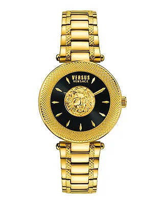 Versus Versace Womens Brick Lane IP Yellow Gold 36mm Bracelet Fashion Watch • $155