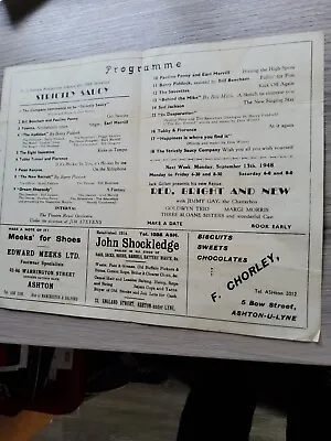 Variety Theatre Programme 1948ashton Theatre Royalstrictly Saucy • £8