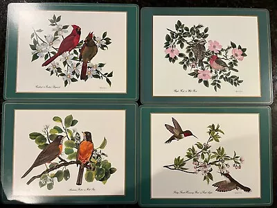 Set Of 4 Vintage Pimpernel   GARDEN BIRDS  Table Place Mats Cork Back -England • $22.22