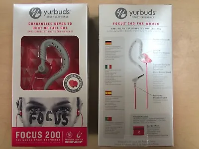 Yurbuds FOCUS 200 Sport Earphone FOR WOMEN In PINK / GREY • $14.95