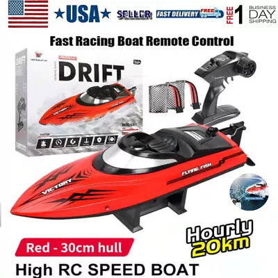 Fast Speed RC Boat 20+MPH Electric Racing Boat Hobby RTR Adults Kid Outdoor Gift • $47.40