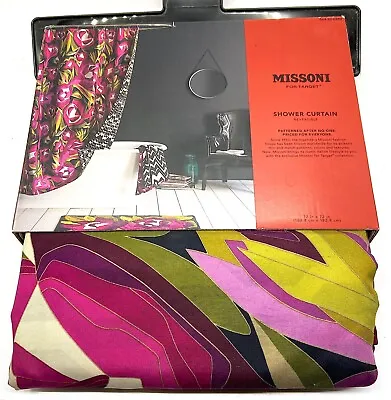 $249.99 • Buy Missoni For Target, Rare Shower Curtain Reversible Chevron Floral, 72” NIP
