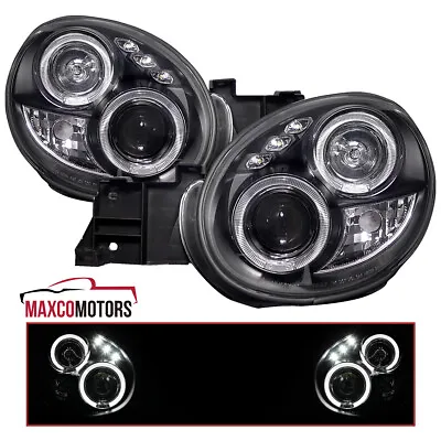 Black Projector Headlights Fits 2002-2003 Subaru Impreza WRX Outback LED Halo • $201.49