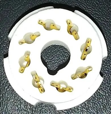 Tube Socket 8 Pin Octal PCB Mount Gold Plated Ceramic 25 Pcs.6SN7 6CA7 EL34 6L6 • $33.99