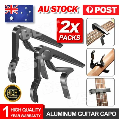 $4.95 • Buy Aluminum Guitar Capo Quick Change Trigger Banjo Ukulele Mandolin Clamp Electric