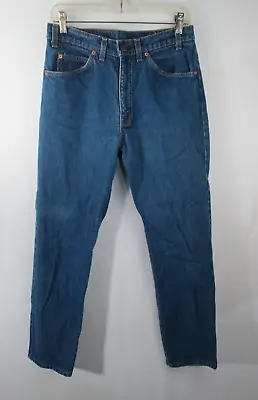 Vintage 80s Levis 509 USA Straight Leg Denim Jeans Orange Tab 40509 0215 32 X 30 • $27.95