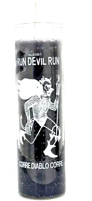 Run Devil Run - Black 7 Day Candle Wax 7 Day Candle Corre Diablo Corre Veladora • £13.28