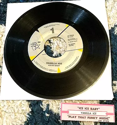 Vanilla Ice: Ice Ice Baby/Play That Funky Music 45 SBK/US W/jukebox Strip VG • $9.99