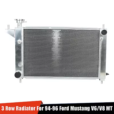 For 94-95 Ford Mustang Base GT GTS SVT 3.8/5.0L V6/V8 MT Radiator 3Row Aluminum • $103.99