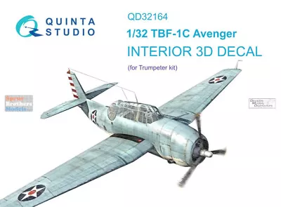 QTSQD32164 1:32 Quinta Studio Interior 3D Decal - TBF-1C Avenger (TRP Kit) • $56.69