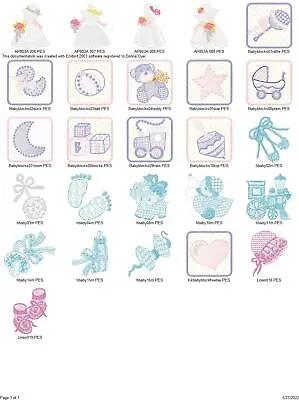 Baby Children Fsl Nursery Lace Embroidery Machine Designs Pes • $7.95