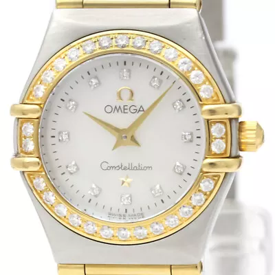 Polished OMEGA Constellation Diamond 18K Gold Steel Watch 1267.75 FVGZ000048 • $4016