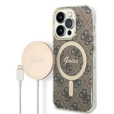 Genuine Guess 4G Magsafe Apple IPhone 14 Pro Case Cover With Wireless Charger • £45