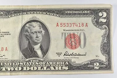 Crisp - 1953-A Red Seal $2 United States Note - Better Grade *176 • $9.50