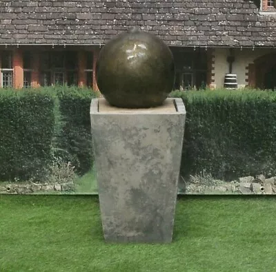 Sphere Ball On Cantabury Tub Stone Water Fountain Feature Garden Ornament • £324.50