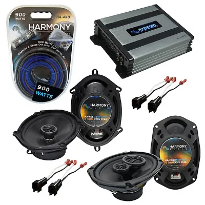 Ford Crown Victoria 98-11 OEM Speaker Upgrade Harmony R68 R69 & HA-A400.4 Amp • $237.99