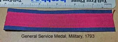 F23N22-U.K. Ribbon Length General Service Medal Military 1793 • $7