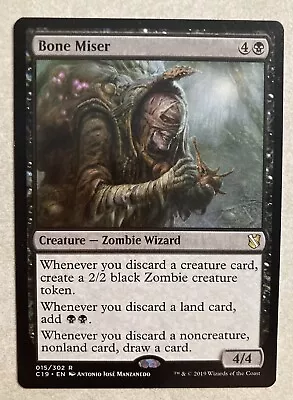 MTG • Bone Miser • Commander • 2019 • # 015/302 • Regular Rare • NM/M • $8.49