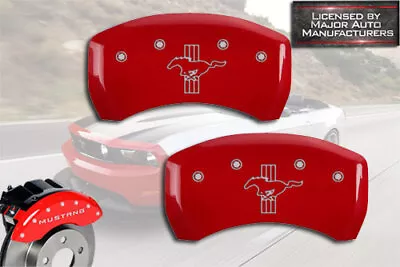 2005-2014 Ford Mustang GT Rear Red MGP Brake Disc Caliper Covers  Bar & Pony  • $185