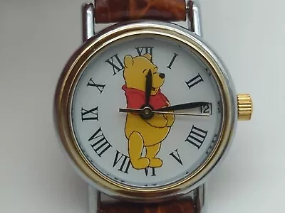 Rare LIGHT UP VINTAGE WINNIE POOH WATCH Disney TIMEX NEW BATTERY DATE T63 • $46.75