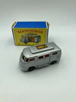 Vintage Matchbox Lesney Boxed Split Screen Volkswagen Camper Number 34 • £80