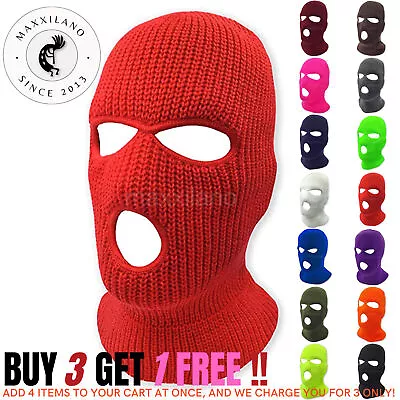 3 Hole Full Face Ski Mask Winter Cap Balaclava Hood Beanie Warm Tactical Hat • $5.25