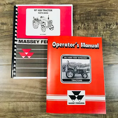 Massey Ferguson 1030 Tractor Parts Catalog Operators Manual Set Owners Book Mf • $49.97