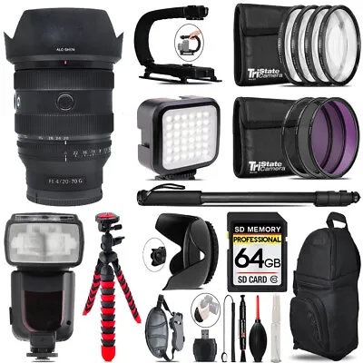 Sony FE 20-70mm F/4 G Lens For Sony E + LED Flash+ Bag - 64GB Accessory Bundle • $1033.99