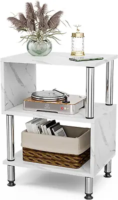 S-Shaped Side Table Modern End Table For Living Room Sofa Side Tables With Sto • $55.99