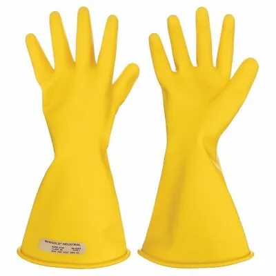 Ansell Class 00 Y 14 Electrical Insulating Gloves Voltage Class 00 Size 7 Yellow • $17.99