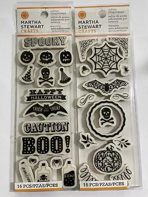 Martha Stewart Rubber Cling Stamps Halloween NEW 31 Stamps (2) Complete Sets • $15.50