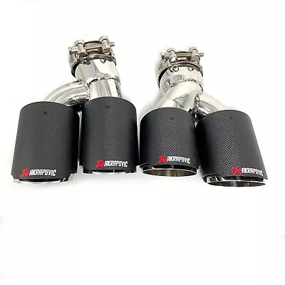 1 Pair Akrapovic Dual Exhaust Tip Carbon Tailpipe For BMW 525i 528i 530i G30 G31 • $99