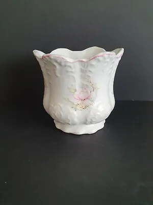 £5 • Buy Maryleigh Pottery Plant Pot, Floral With Pink Trim