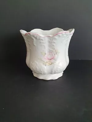 £5 • Buy Maryleigh Pottery Plant Pot, Floral With Pink Trim