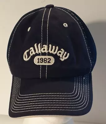 CALLAWAY GOLF COMPANY  1982  Mesh Back Golfing Cap Hat Blue & White Adjustable. • $21.85