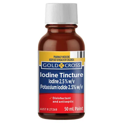 Gold Cross Iodine Tincture 50mL • $10.36