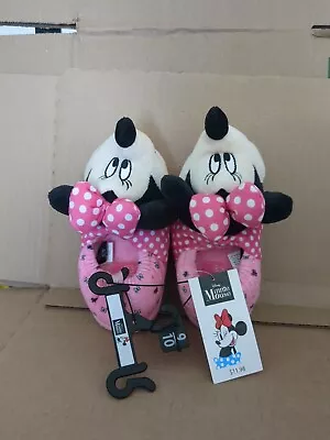 Minnie Mouse Slippers Toddler Pink Disney 9-10 Sz Shoes Kids  Children Shoes • $13.98