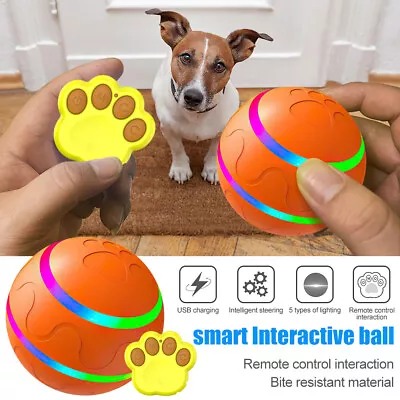 Smart Interactive Dog Toys Ball With Remote Control Dog Ball With LED Light IP54 • £17.99