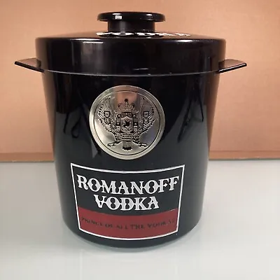 Romanoff Vodka Plastic Insulated Ice Bucket Insulex Black • £15