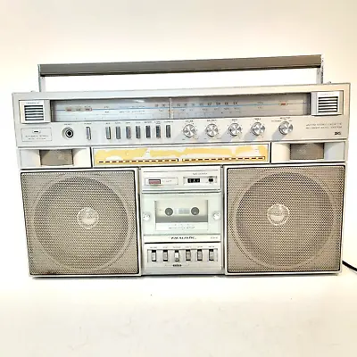 Vintage 80s Realistic SCR-8 Stereo Boombox Silver 14-778 AS IS Parts Or Repair • $155