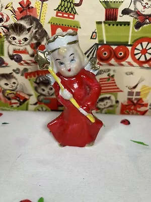 Vintage Small Angel Figure With Star Scepter-japan-cute-mid Century-Christmas • $14