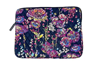 Vera Bradley Computer Laptop Bag Padded Quilted Sleeve 14x11x1 Purple Floral • $28