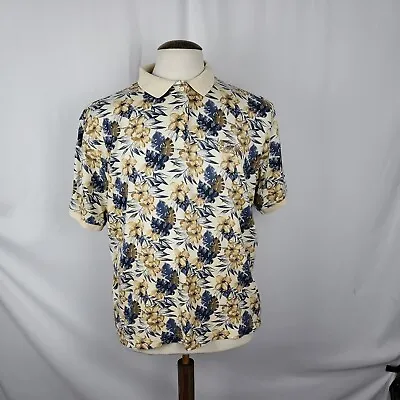 £19 • Buy Izod Lacoste Women's Polo Shirt Size Extra Large Flower Print Multicoloured