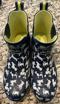Joules Wellibob Doggies US9 UK7 Rain Boots England Pre-Owned • $34.99
