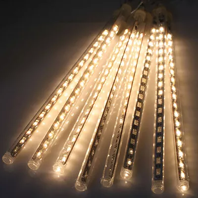 144 LED Meteor Shower Rain Light Tube String Indoor Party Garden Tree Decoration • $15.99