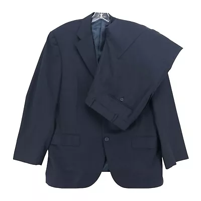 Corneliani 2-Piece Leader Suit Dark Navy Blue 100% Wool EU56R/US46R - HEMMED! • $129.99