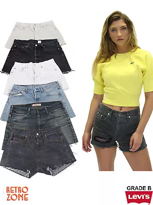 Levis Denim Shorts Women's Vintage High Waisted Hotpants Grade B 6 8 10 12 14 16 • £5